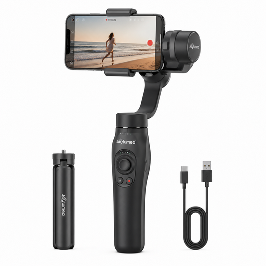 Joylumea™ 3-Axis Smartphone Gimbal Stabilizer with Smart Tracking, Portrait & Landscape Rotation, 10-Hour Battery Life and Mini Tripod for Vlogging, Travel & Mobile Video