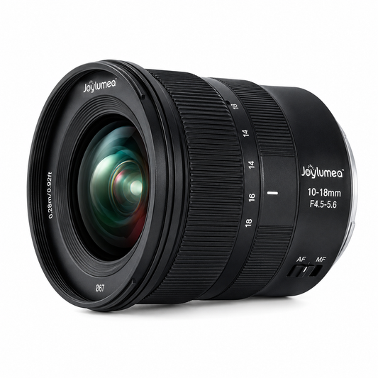 Joylumea™ 10–18mm F4.5–5.6 Ultra-Wide Angle Zoom Lens with Autofocus, Compact Wide-Angle Camera Lens for Landscape, Architecture, Interiors, Travel & Vlogging